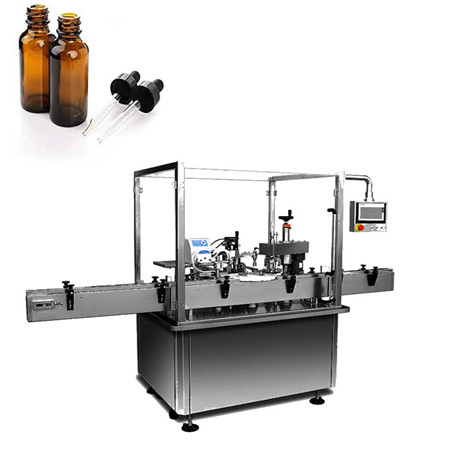 מכונת אריזת מילוי בקבוק שמן אתרי נוזלי אוטומטית 10 מ"ל 30 ml עם plc ומסך מגע